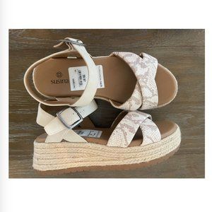 Susina Marli Beige Washed Snake Wedges